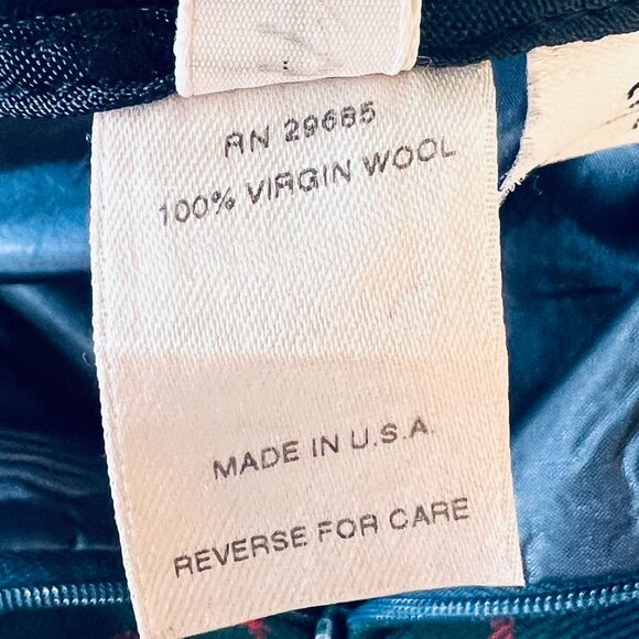 Vtg Pendleton Wool Plaid Pencil Skirt Sz 14P High-Waisted Green Blue Red Back Sl - Picture 7 of 12